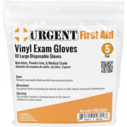 Disposable Gloves, Large, 5 Pair Per Bag