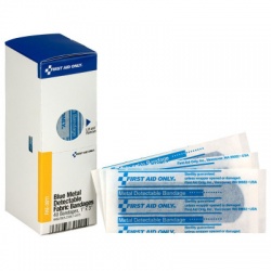 1" X 3" Blue Metal Detectable Bandages, 40 Per Box - SmartTab EzRefill