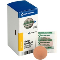 0.88" Round Spot Plastic Bandages, 30 Per Box - SmartTab EzRefill