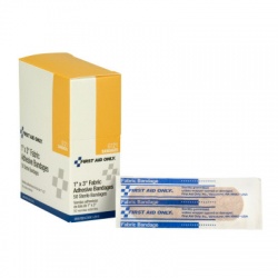'1"x3" Fabric bandage - 50 bandages per dispenser box Case of 18 @ $3.57 ea.