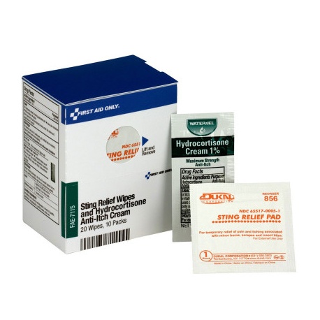 Sting Relief Wipes & Hydrocortisone Cream Packets - SmartTab EzRefill